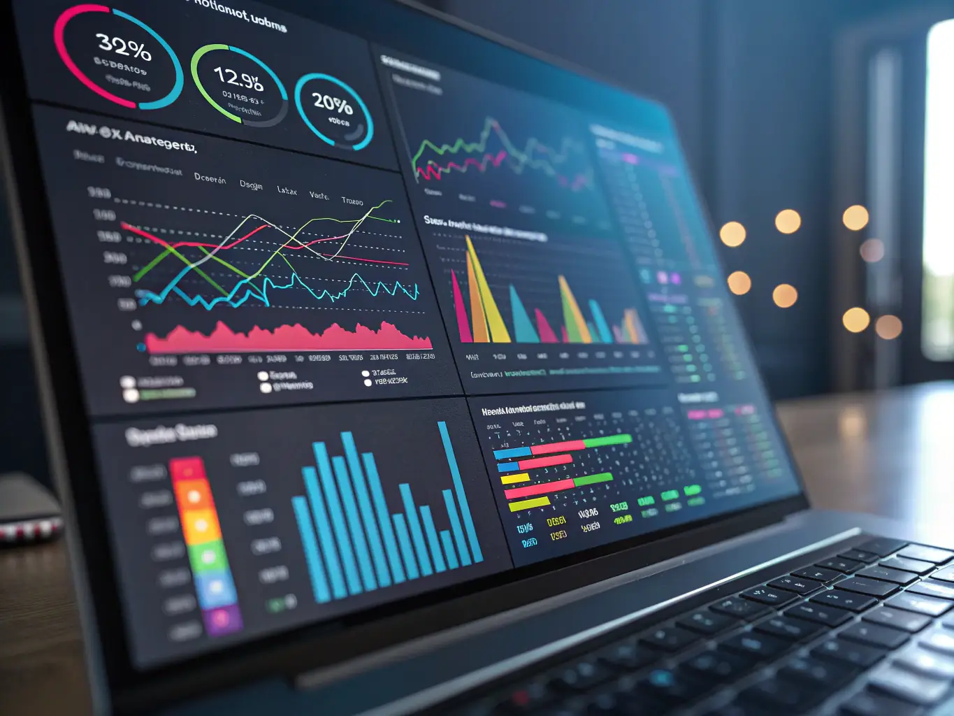A screenshot of a social media campaign dashboard with analytics and engagement metrics, representing Edmonton Designs & Prints' digital marketing services.